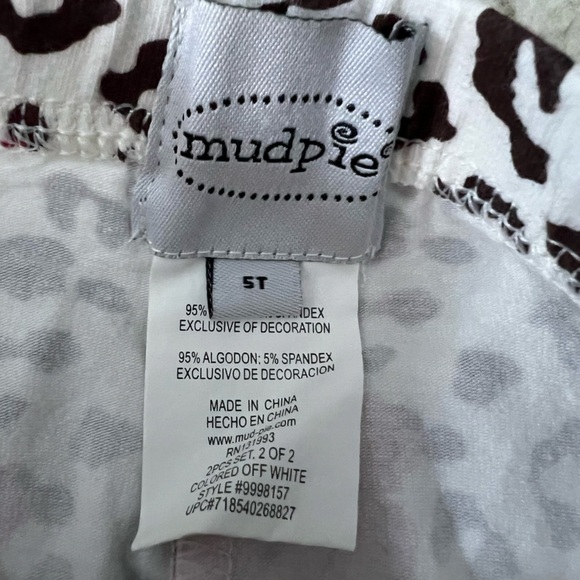 Girls 5T Mudpie Sleeveless Shirt + Leggings Outfit Set - Picture 10 of 12